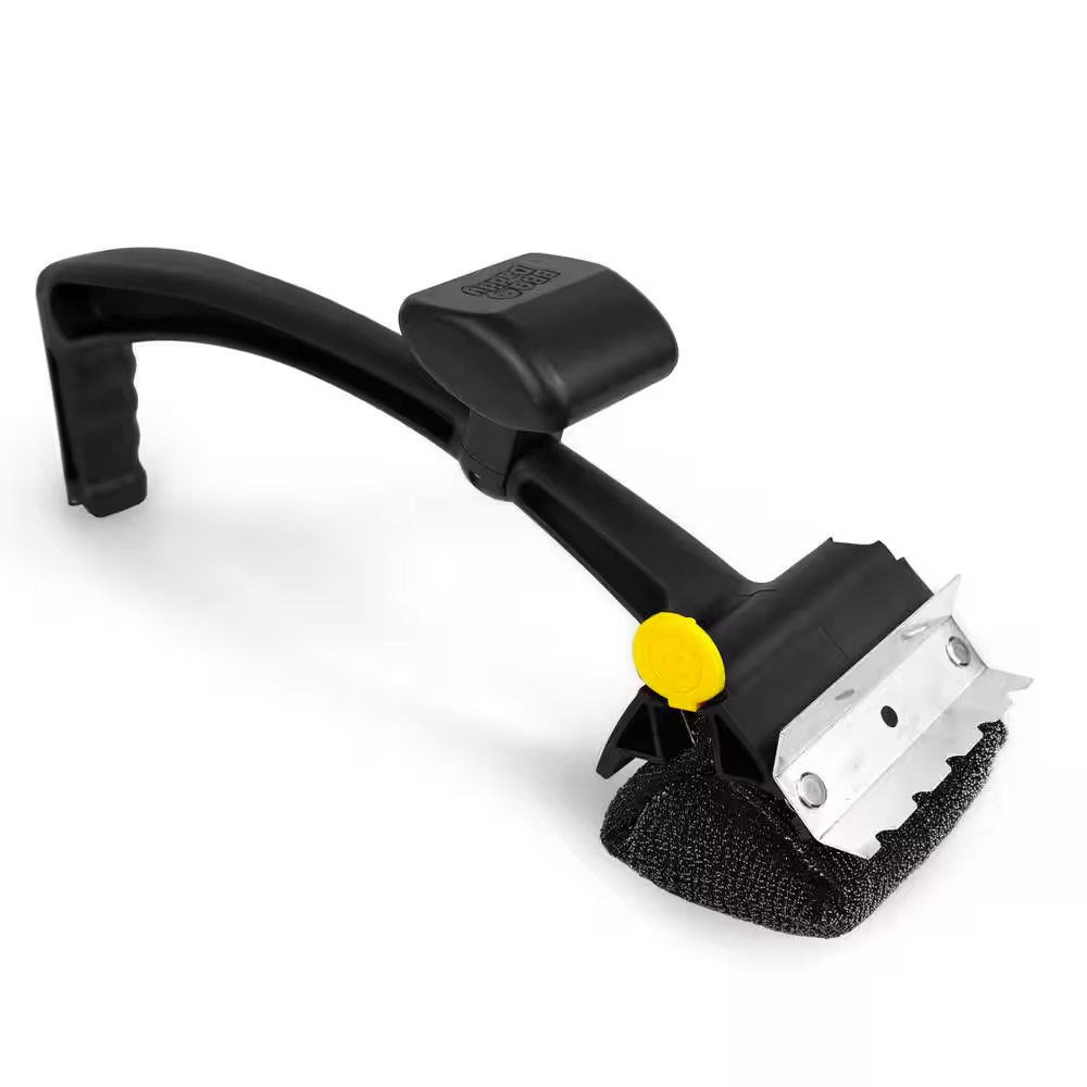 Scrub Daddy BBQ Daddy steam grill brush with FlexTexture foam wedge head and stainless scraper